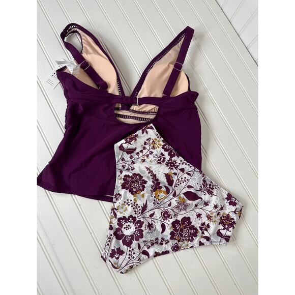 NWT Cupshe Tankini 2 PC Swimsuit - Scalloped Lace & Cutout Bathingsuit Bundle L - Picture 7 of 7